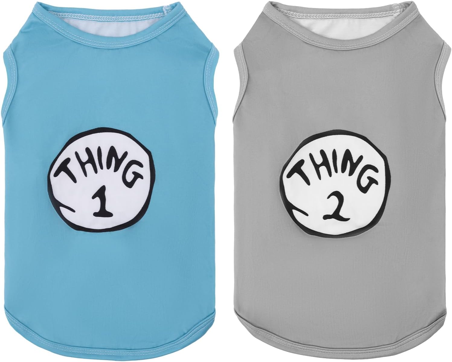 CuteBone Dog Shirts 2-Pack Soft Pet Clothes Breathable Summer Vest for Small Puppy and Stretchy Cat Apparel