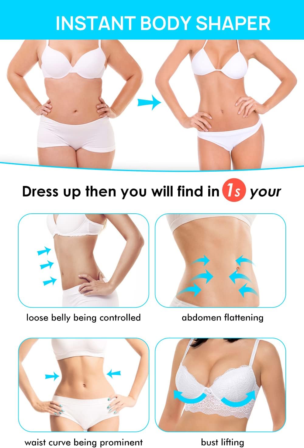 Short Torso Waist Trainer for Women Faja Body Shaper