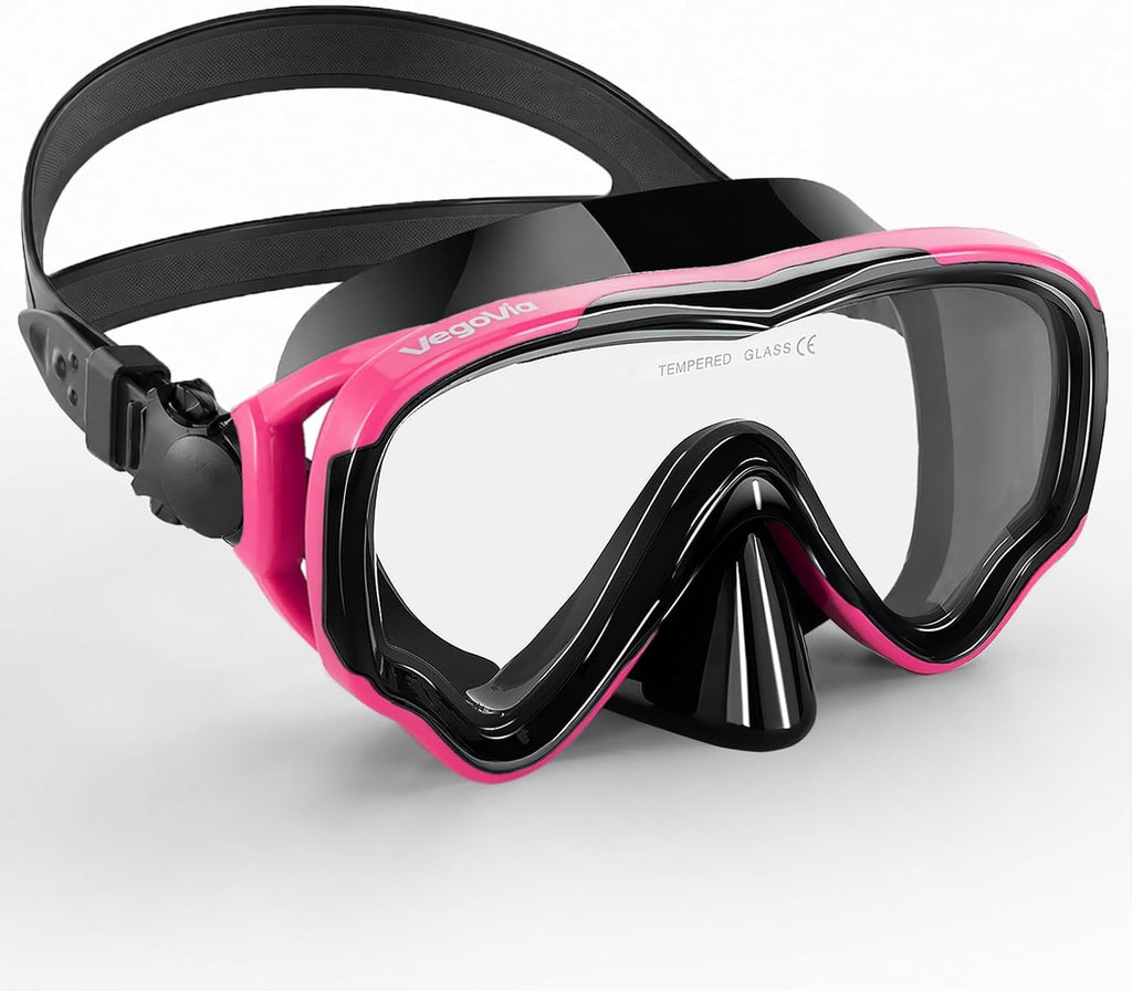 VegoVia Adult Swim Goggles with Nose Cover HD Glasses Wide View