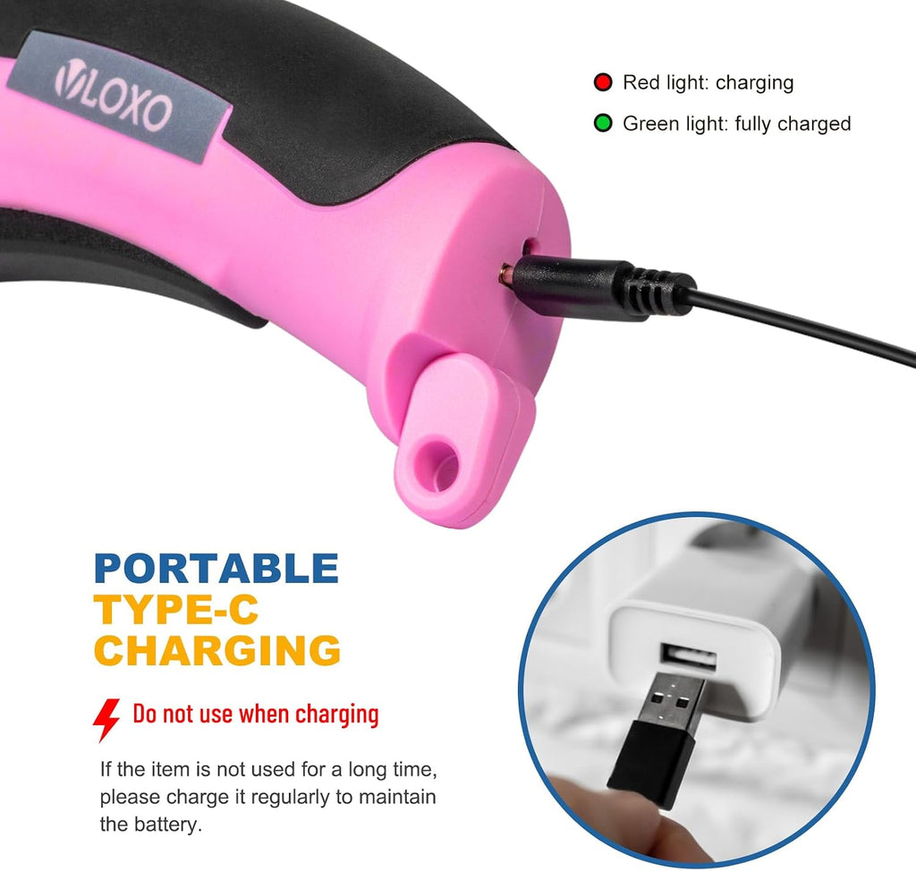 VLOXO Cordless Electric Scissors Cardboard Cutter with Replacement Blade