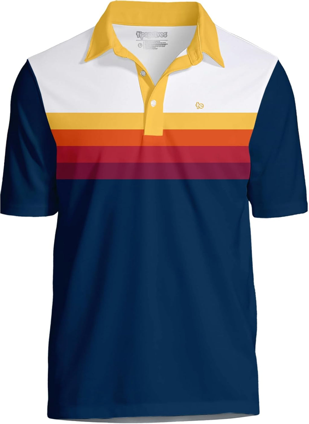 Tipsy Elves Men's Performance Golf Polo Shirt - Funny Novelty Golf Gift