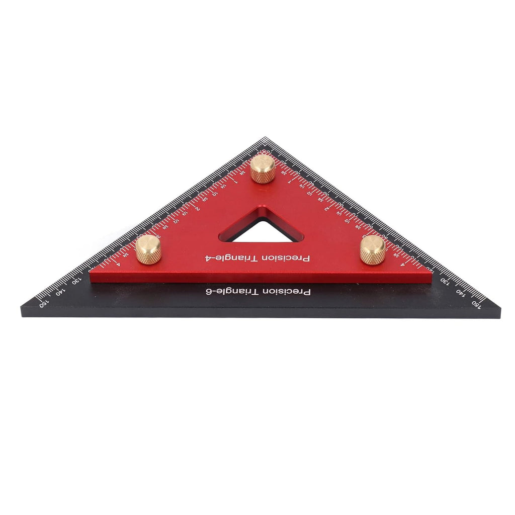 Double Triangle Ruler Detachable 4 Inch 6 Inch Aluminum Alloy Accurate Carpentry Square Tool for Woodworking Drafting Design