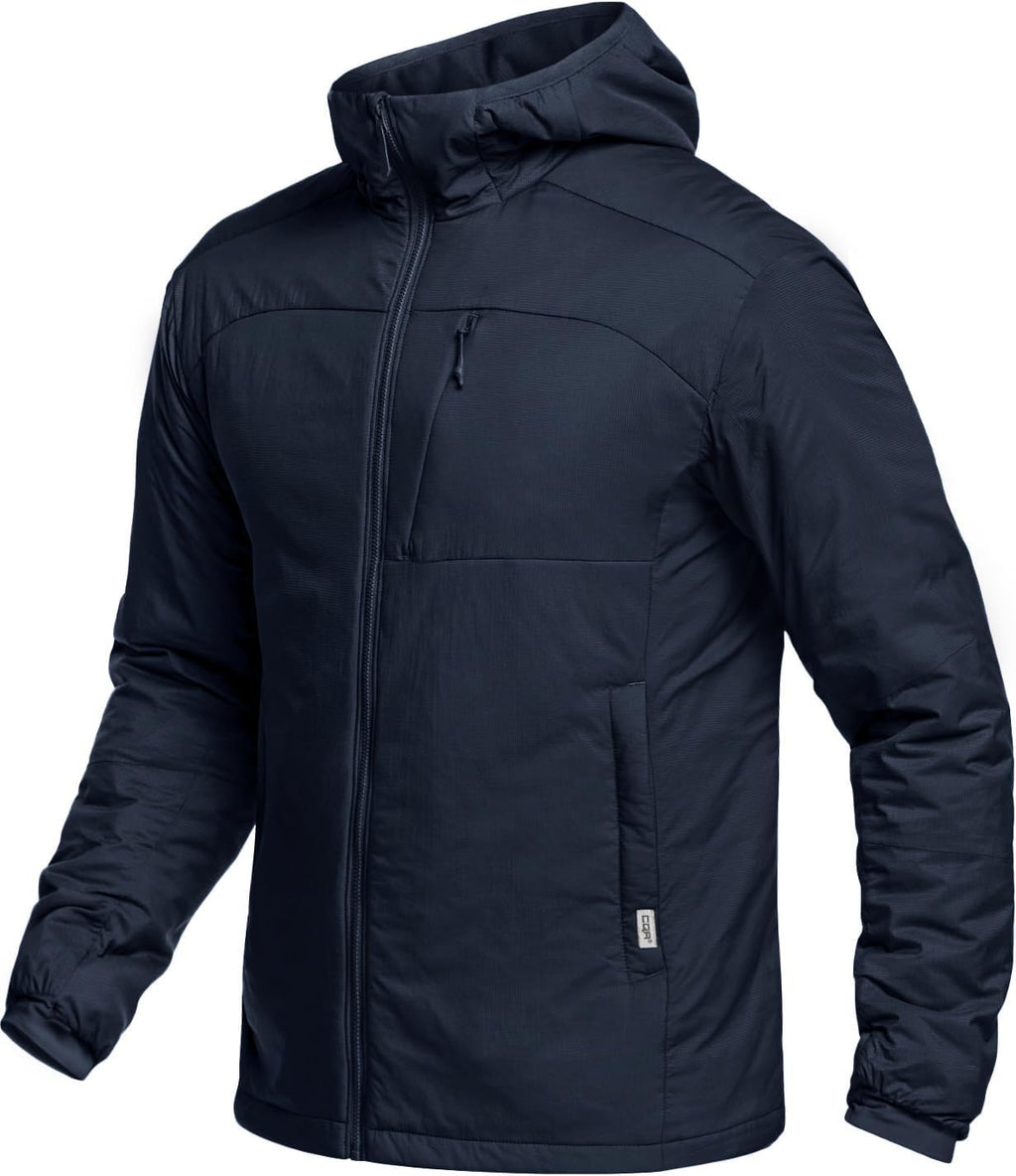 CQR Men's Lightweight Warm Insulated Jacket, Windproof Water Resistant Winter Active Coat for Hiking Work Outdoor Tactical
