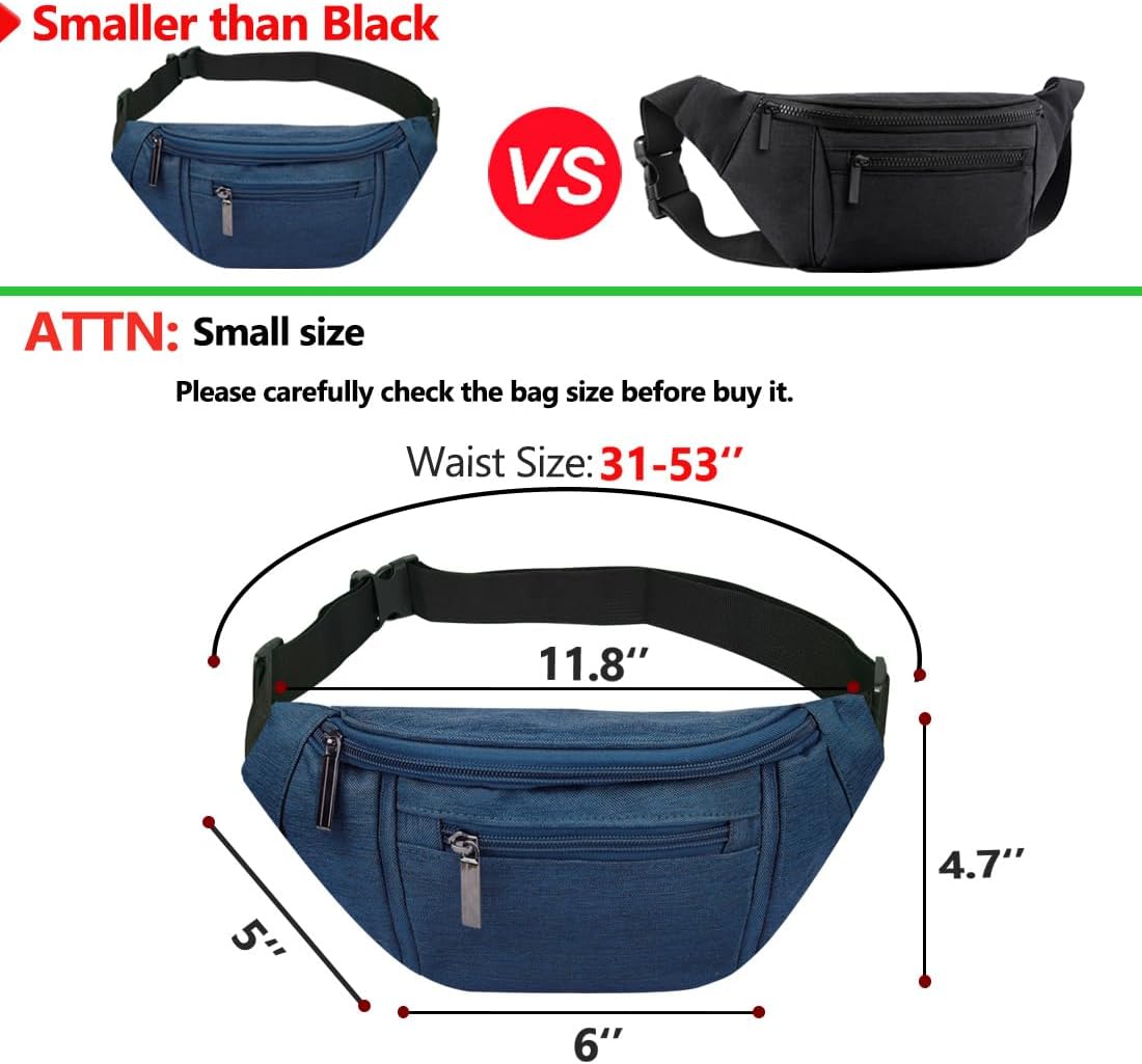 AIKENDO Fanny Pack for Men Women, Crossbody Waist Bag Pack Phone Bag