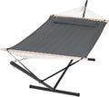 SUNCREAT 2 Person Hammock with Stand, 475 lbs Capacity, Dark Grey