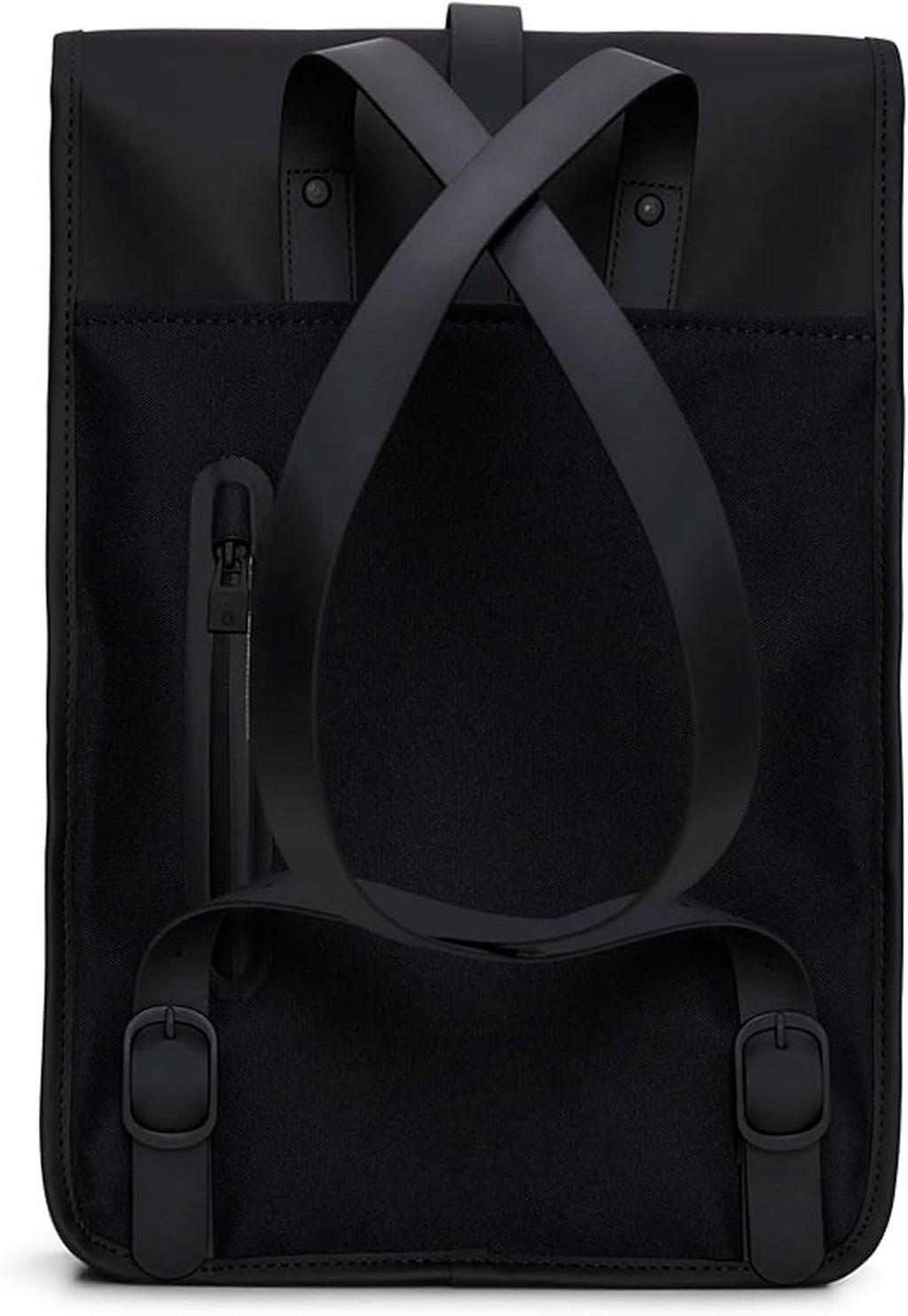 RAINS Backpack Mini, Black Waterproof Laptop Bag for Women and Men, Small