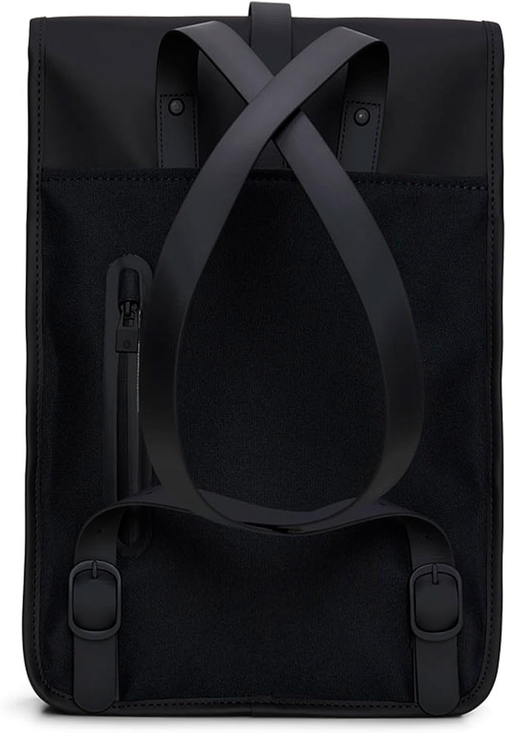 RAINS Backpack Mini, Black Waterproof Laptop Bag for Women and Men, Small