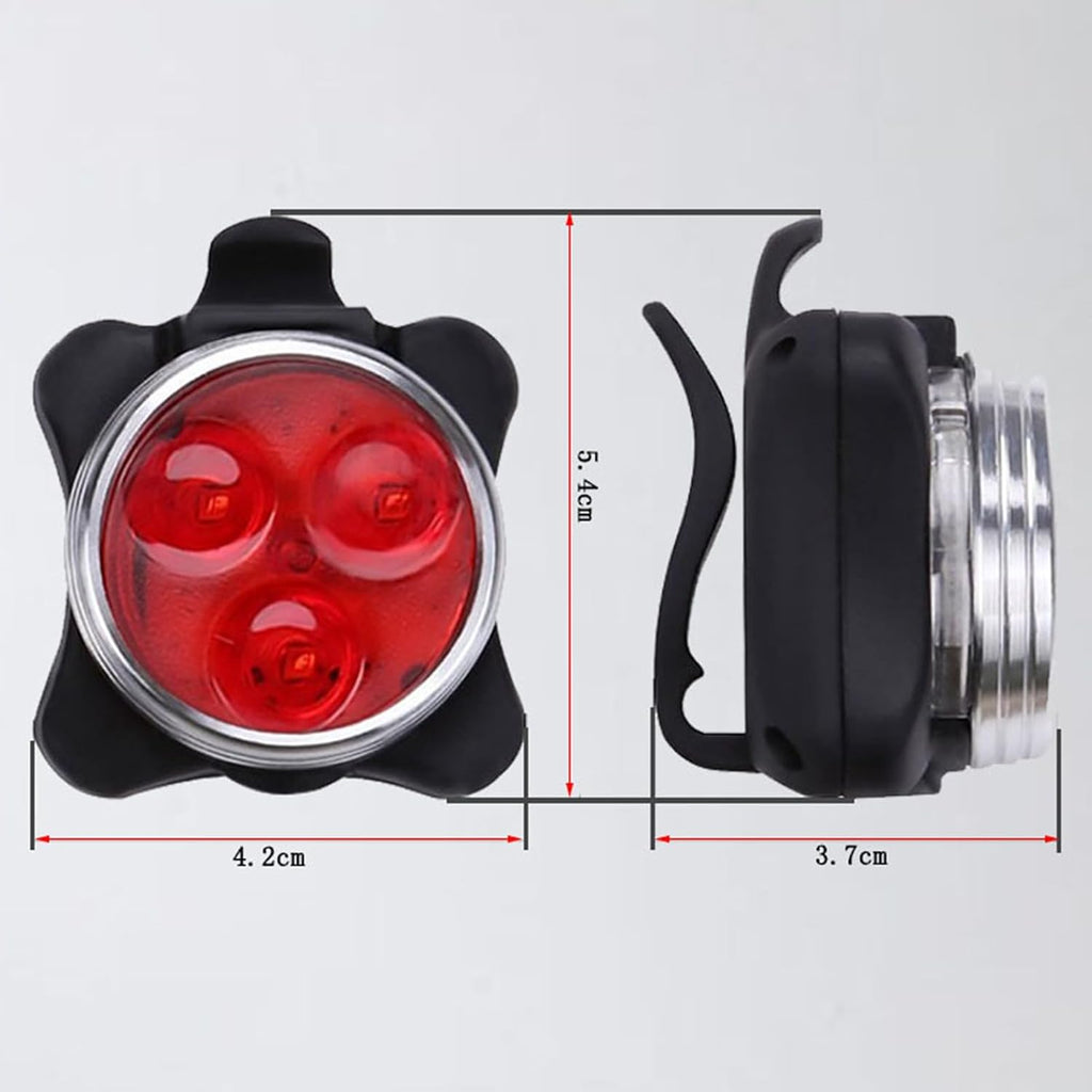 2pcs USB Rechargeable Bike Light, Waterproof Super Bike Lights for Night Riding 4 Light Mode Options Mountain Bike Headlight LED Lamp Bicycle Accessories