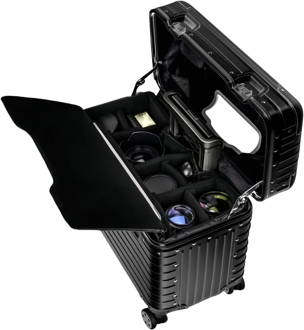 Full Aluminum Rolling Camera Bag 18" Carry on