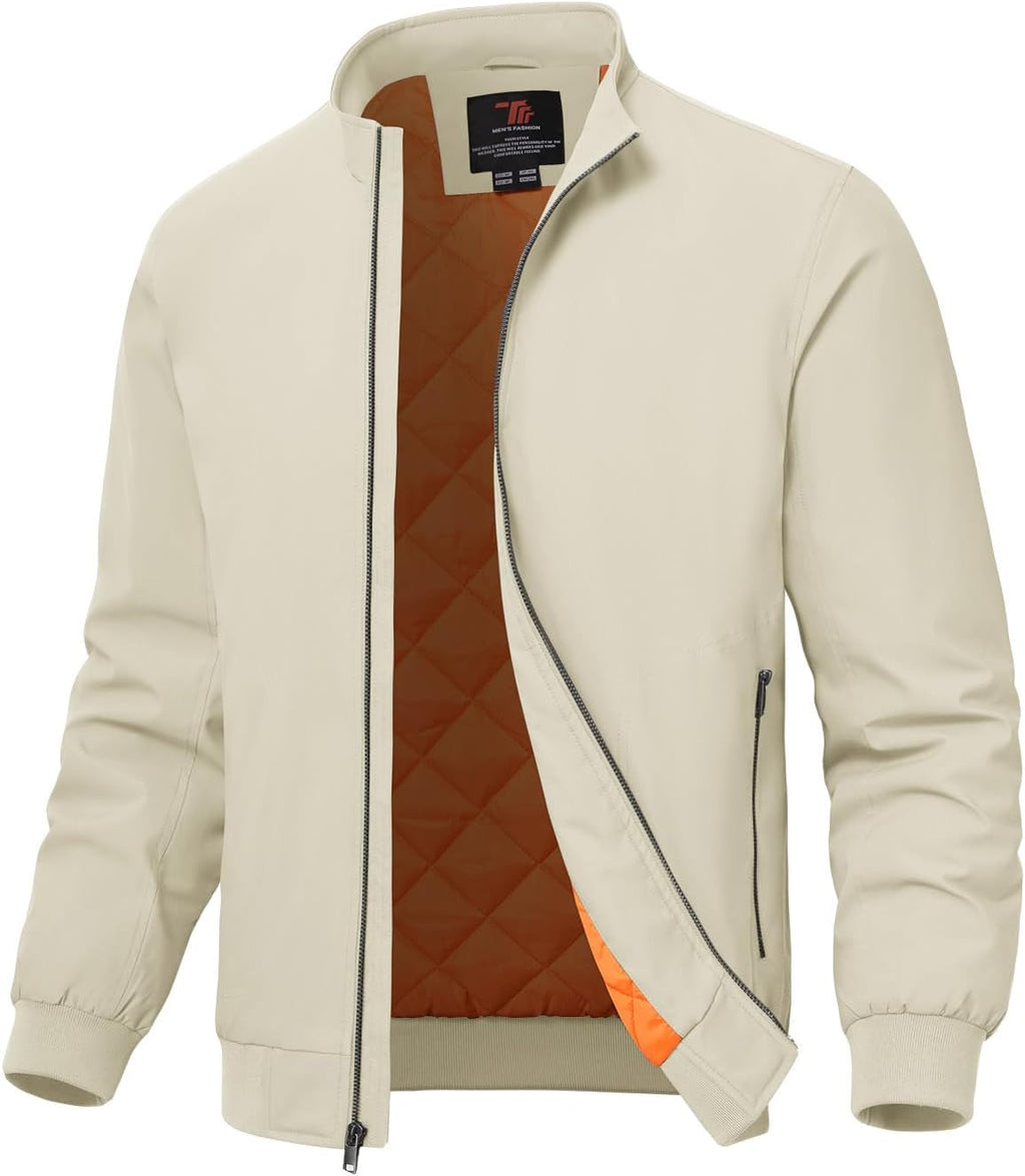 TBMPOY Men's Winter Jackets Bomber Padded Casual Windbreaker Warm Fall Coat