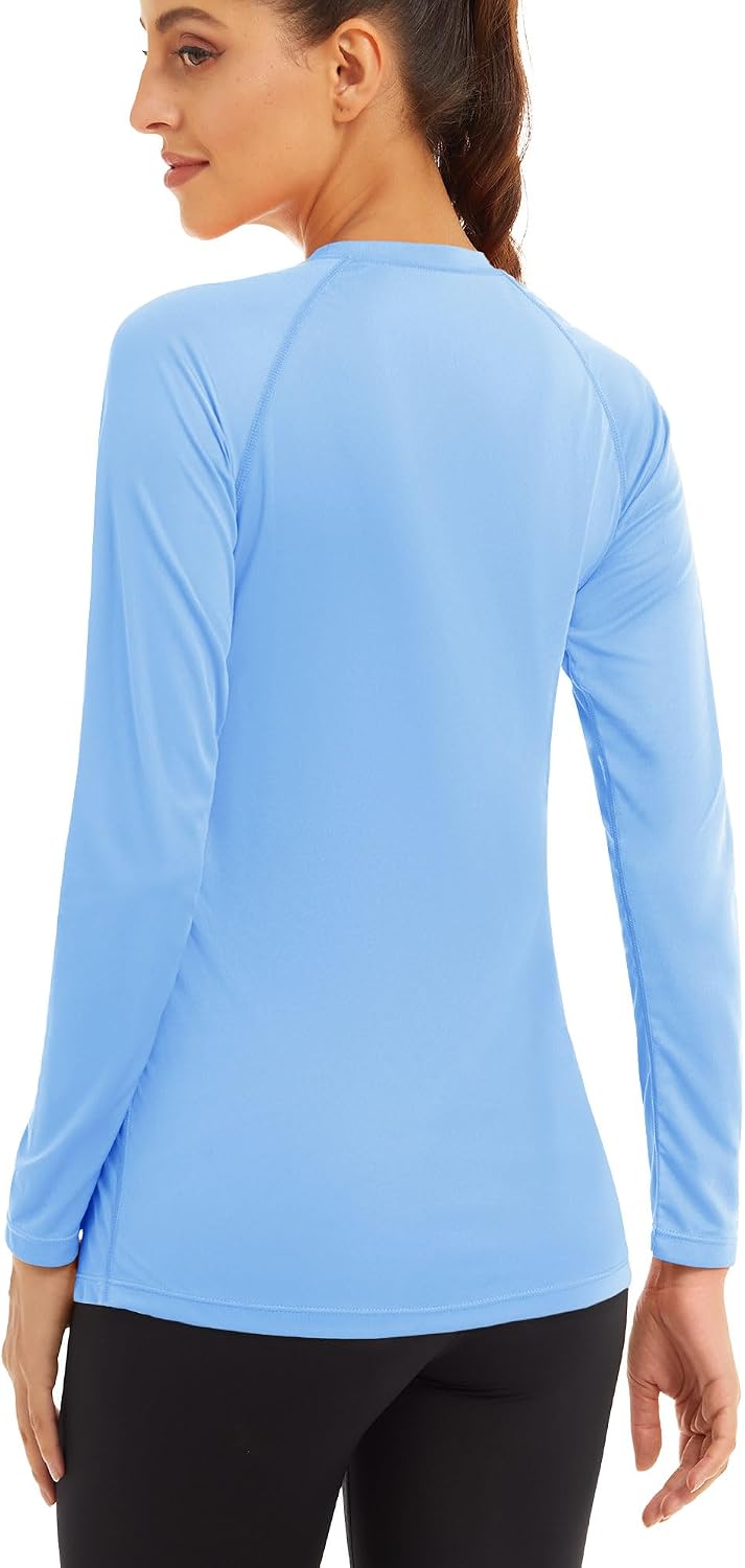 MAGCOMSEN Women's Long Sleeve Shirts UPF 50+ Sun Protection Shirts for Hiking Fishing Workout Rash Guard
