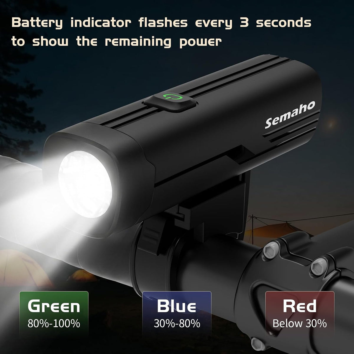 Bike Lights for Night Riding, Rechargeable Bicycle Light Front and Back, IP66 Waterproof, 4+6 Modes Headlight Taillight Set for Safety Urban Commuting