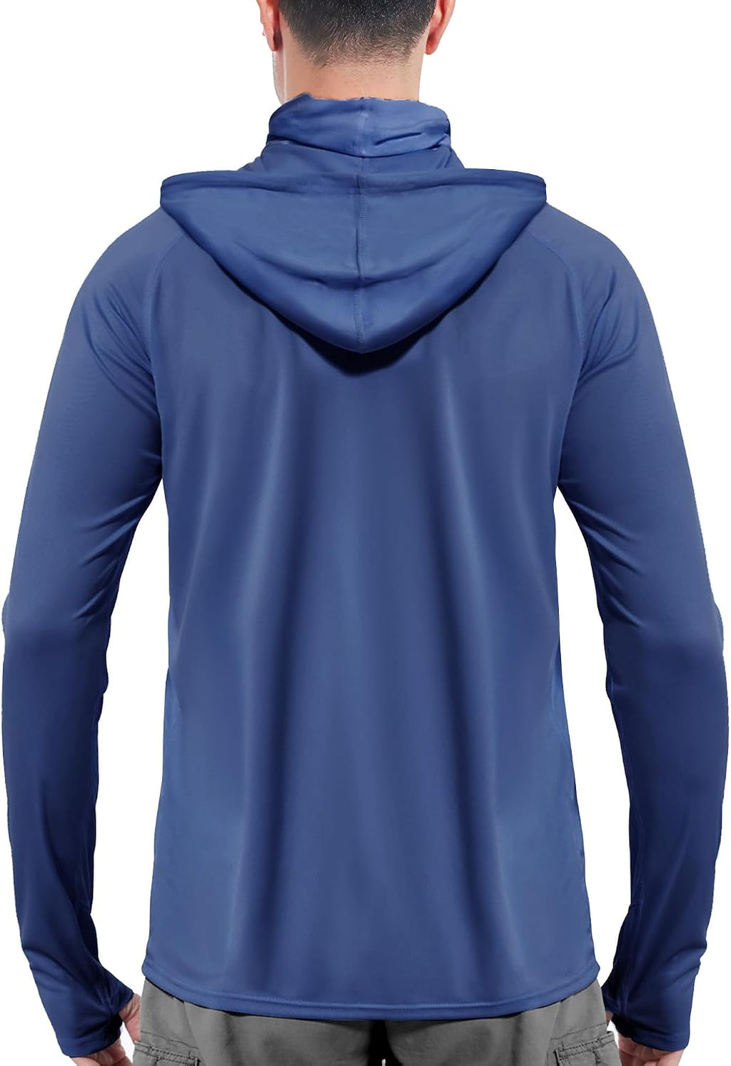 isnowood Mens UPF 50+ Sun Hoodie Long Sleeve Fishing Shirt with Face Mask