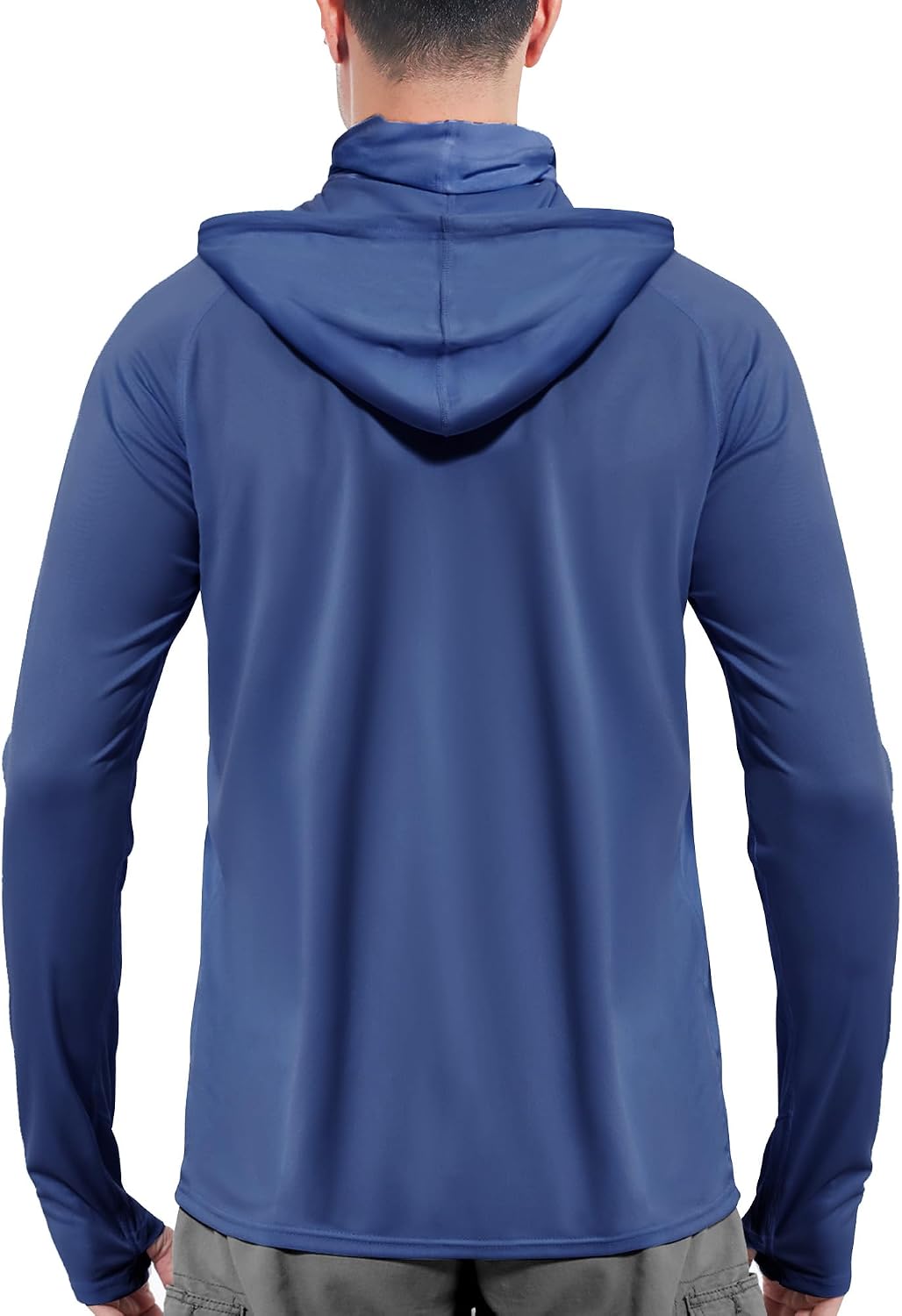 isnowood Mens UPF 50+ Sun Hoodie Long Sleeve Fishing Shirt with Face Mask