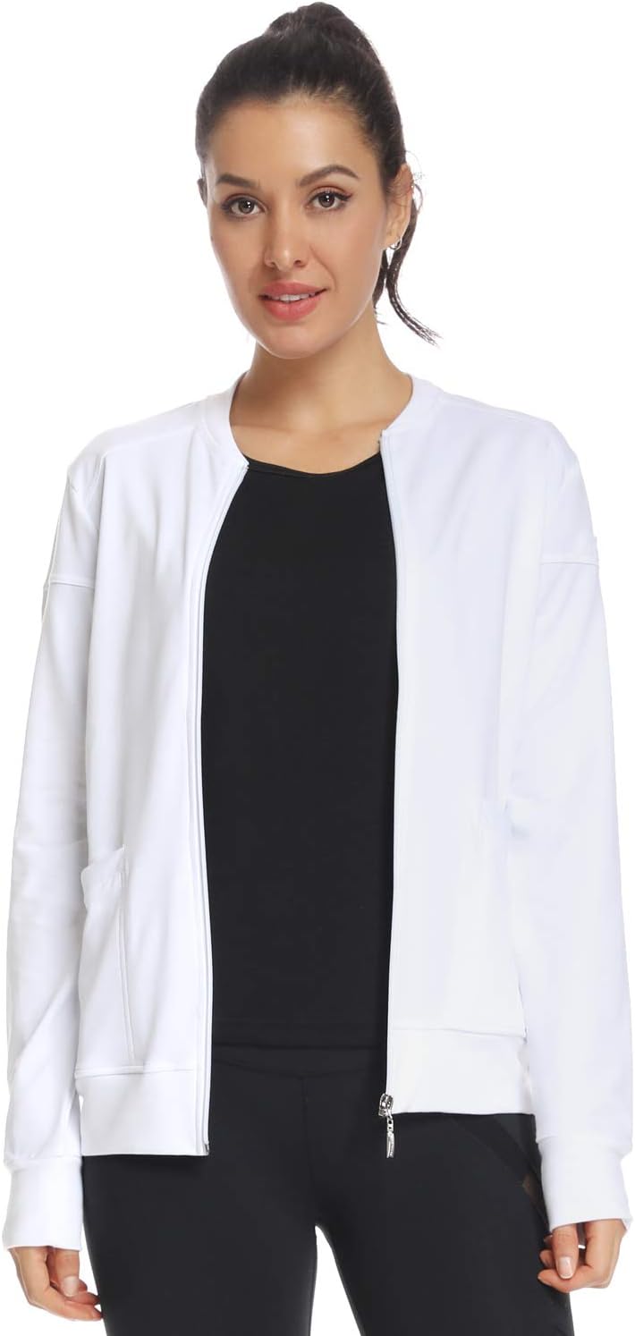 JEYONG Women's Zip Front Warm-Up Jacket