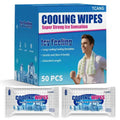 50 Pack Cooling Wipes Cooling Towels for Neck and Face Cool Towel Neck Wraps, Ice Towel, for Yoga,Sport,Running,Gym,Workout,Camping,Fitness,Workout & More Activities Camping in Hot Weather (Green)