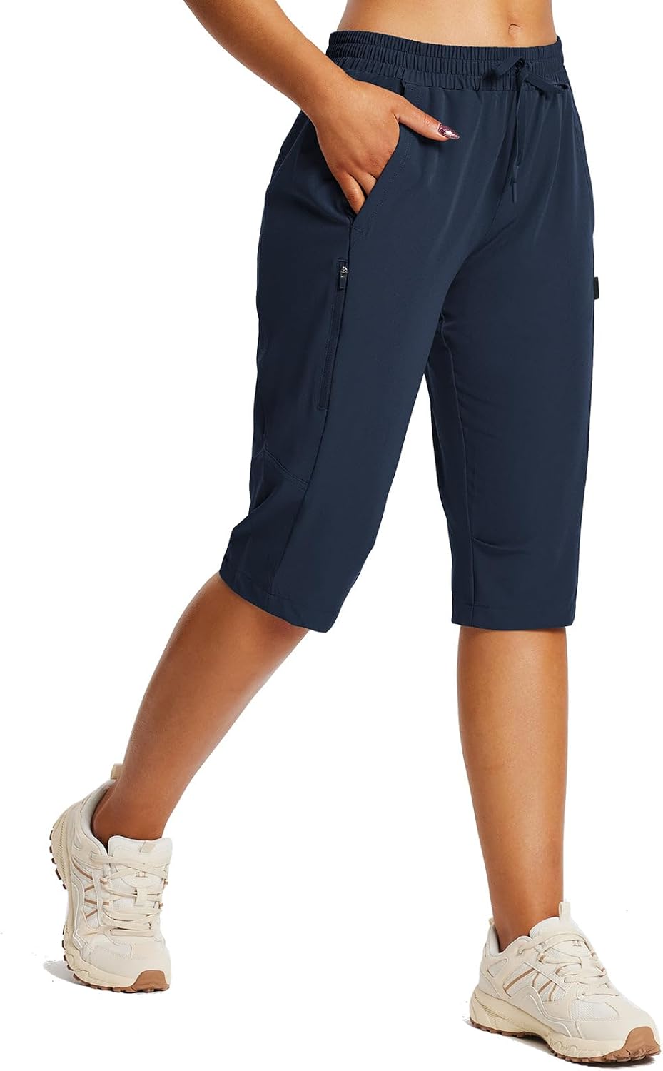 baleaf Womens's Hiking Shorts Below Knee Quick Dry Capris