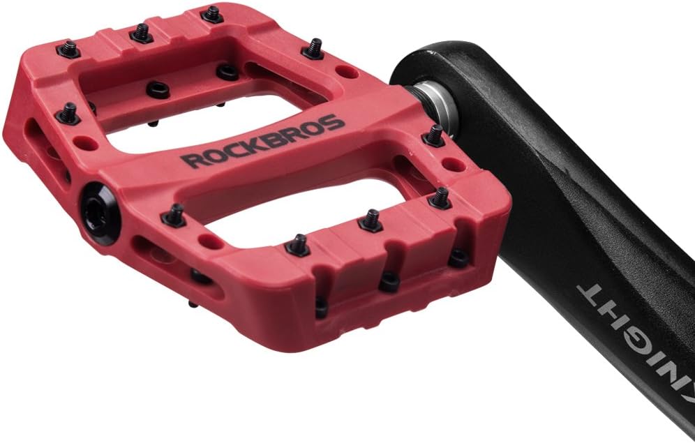 ROCKBROS Nylon Fiber Bike Pedals Lightweight Platform MTB BMX 9/16"