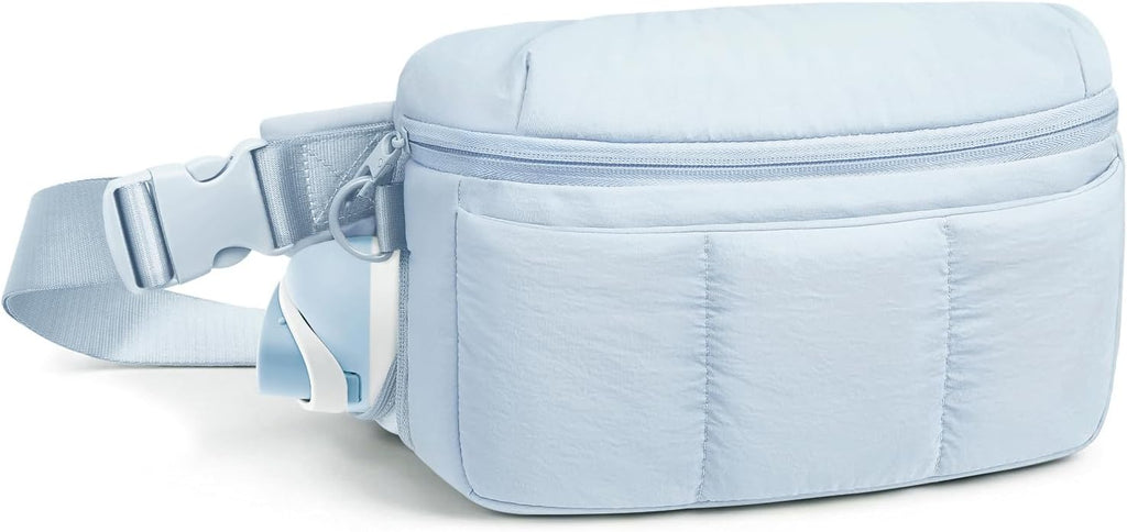 TOPEAST Fanny Pack for Women 3.5L Waist Pack with Water Bottle Holder, Light Blue