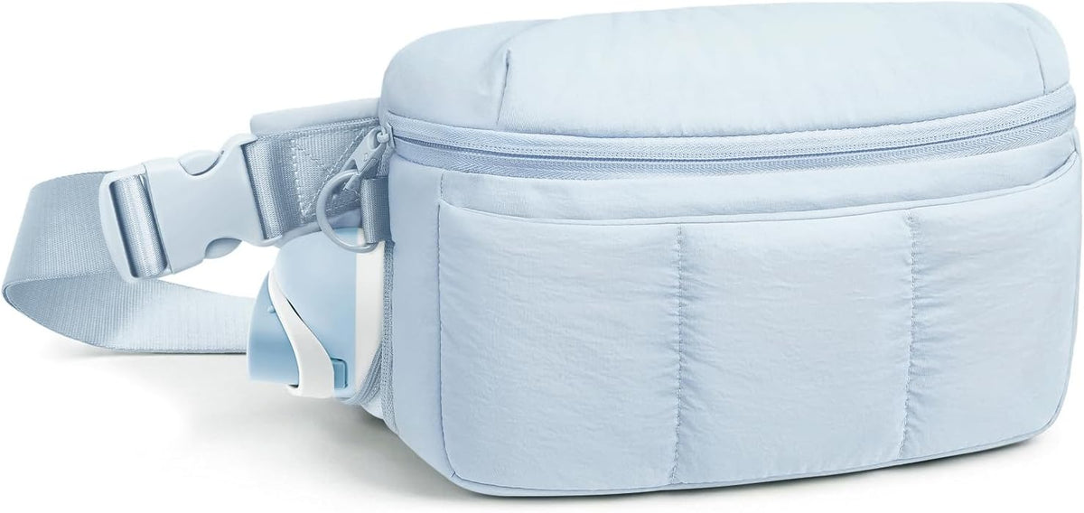 TOPEAST Fanny Pack for Women 3.5L Waist Pack with Water Bottle Holder, Light Blue