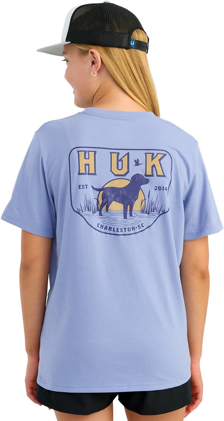 HUK - Kid's Performance Fishing Graphic Tee, Short Sleeve T-Shirt for Kids