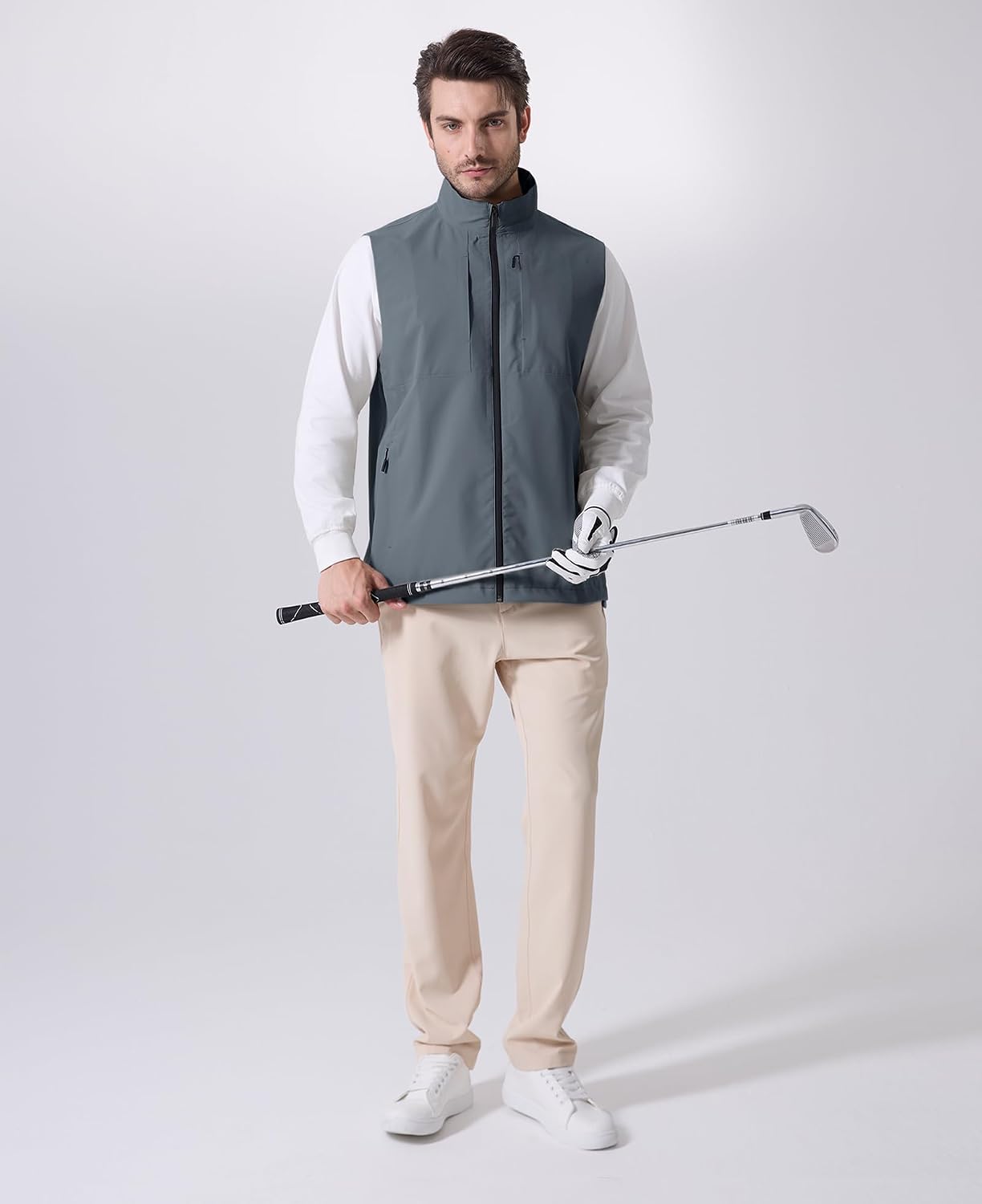 Susclude Men's Quick Dry Lightweight Softshell Vest Windproof Sleeveless Jacket for Fishing Work Golf Hiking Casual Travel