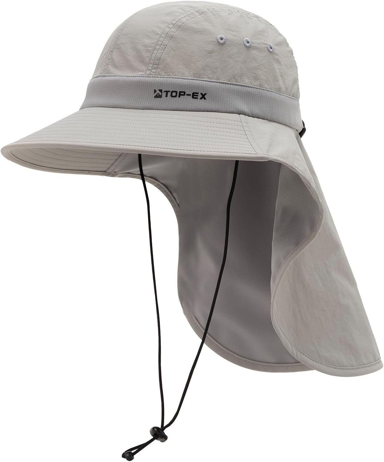 TOP-EX UPF 50+ Cooling Wide Brim Sun Hat for Men with Neck Flap, Packable