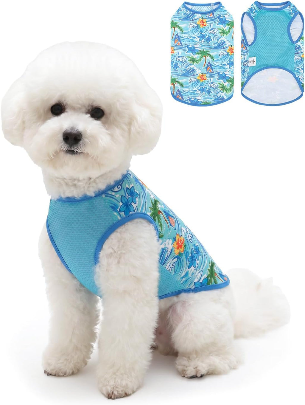 CuteBone Mesh Panel Dog Tank Top - Breathable Dual-Fabric Pet Vest Lightweight Summer Small Dog Shirts - Keep Your Pets Cool, Sun-Protected Outdoors