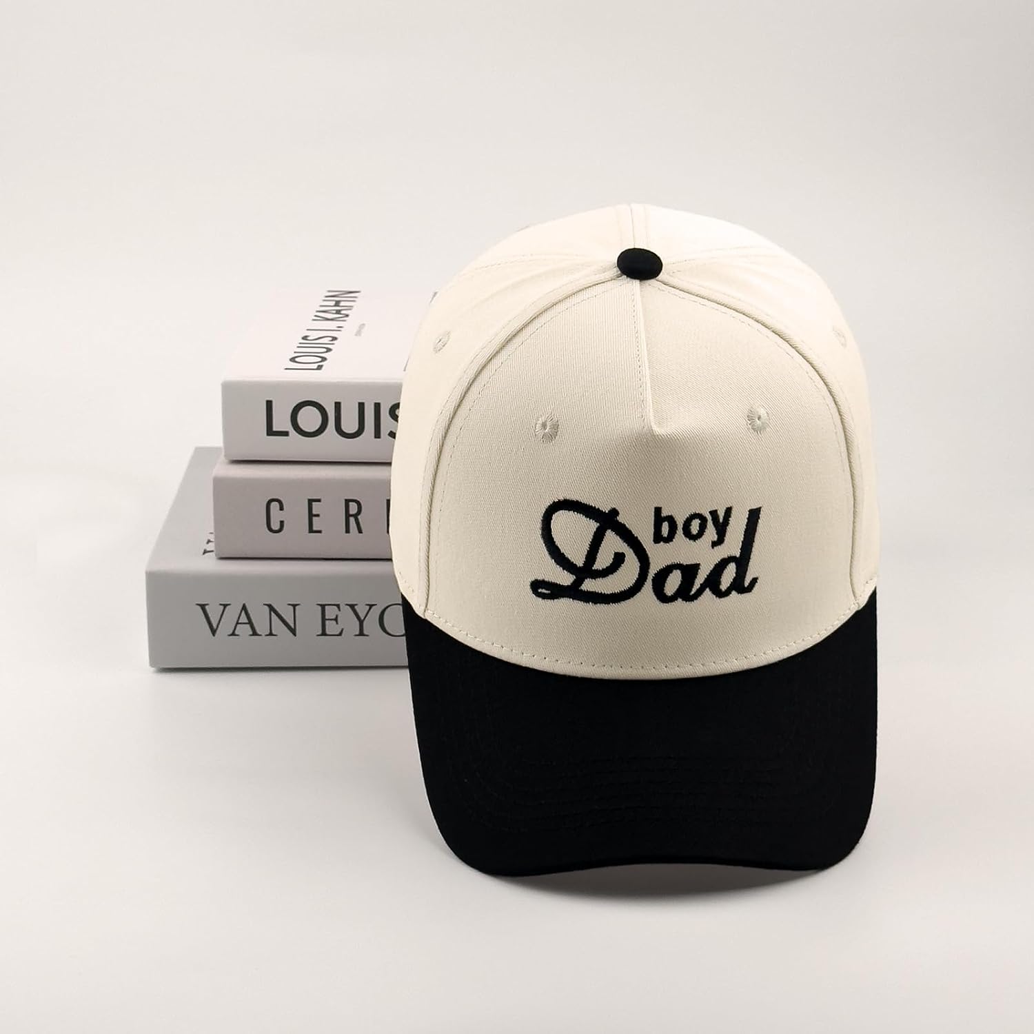 Embroidered Boy Girl Dad Mom Two-Tone Baseball Cap, Classic Dad Hat for Men Women His Her, Family Theme Gift Ideas