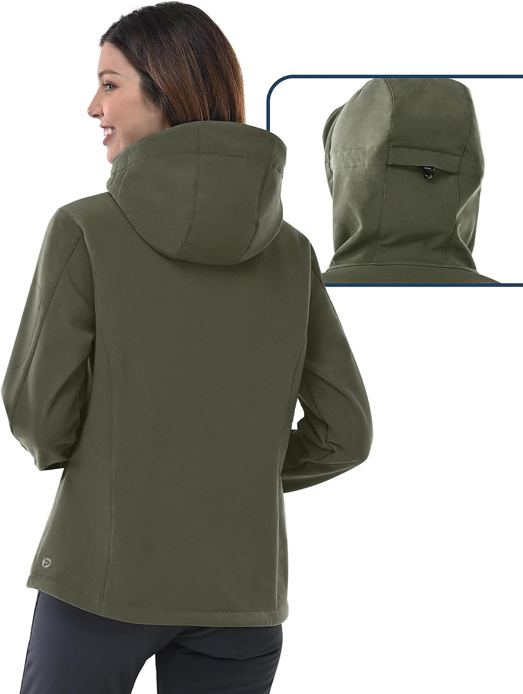 Outdoor Ventures Women's Softshell Jacket Fleece Lined Waterproof Rain Coat