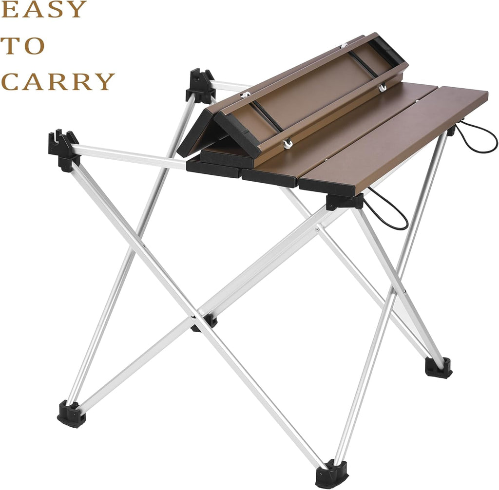 Grope Portable Camping Table,Aluminum Folding Beach Table (Coffee-S)