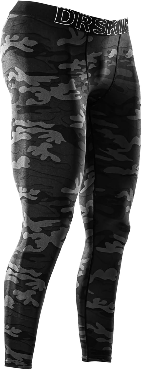 DRSKIN Men’s Compression Pants (5/4/3 Pack) Quick Dry Tights Leggings Sports Baselayer Running Gym Workout