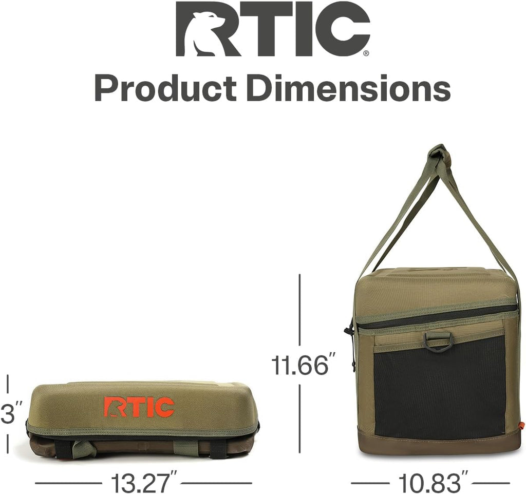 RTIC Everyday Cooler, Soft Sided Portable Insulated Cooling for Lunch, Beach, Drink, Beverage, Travel, Camping, Picnic, for Men and Women