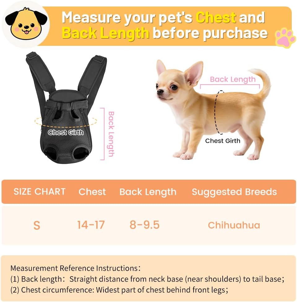 Inspack Dog Backpack Carrier/Cat Carrier, Adjustable Pet Front Carriers