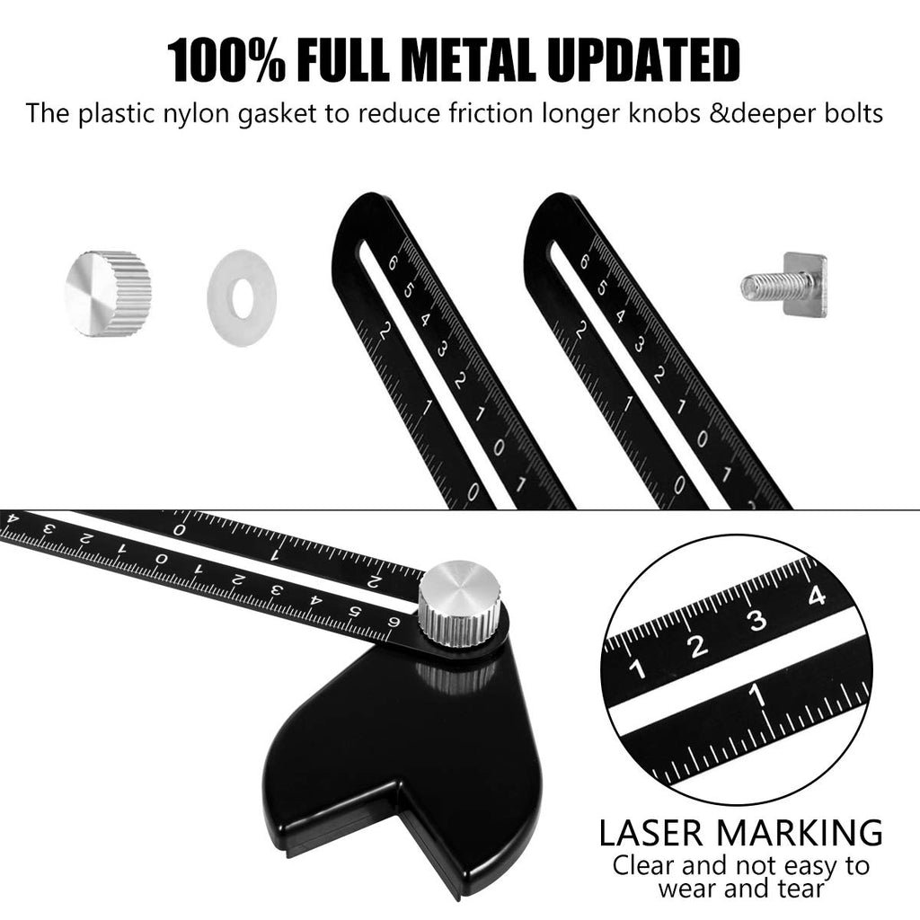 Saker Contour Gauge Profile Tool With Opening Locator- Adjustable Lock -Precisely Copy Irregular Shape Duplicator -Irregular Welding Woodworking Tracing - Must Have Tool for DIY Handyman, Construction