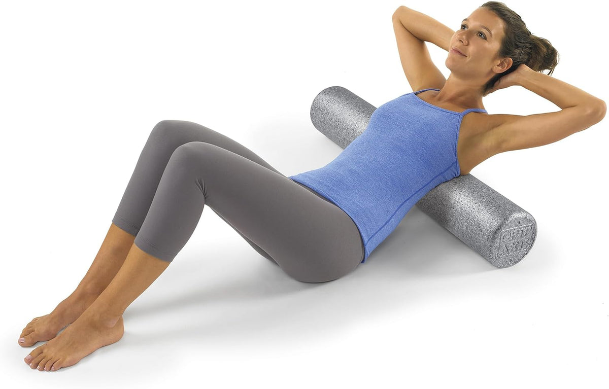 OPTP Silver AXIS Moderately Firm Foam Roller – Round, Silver, 36" x 6"