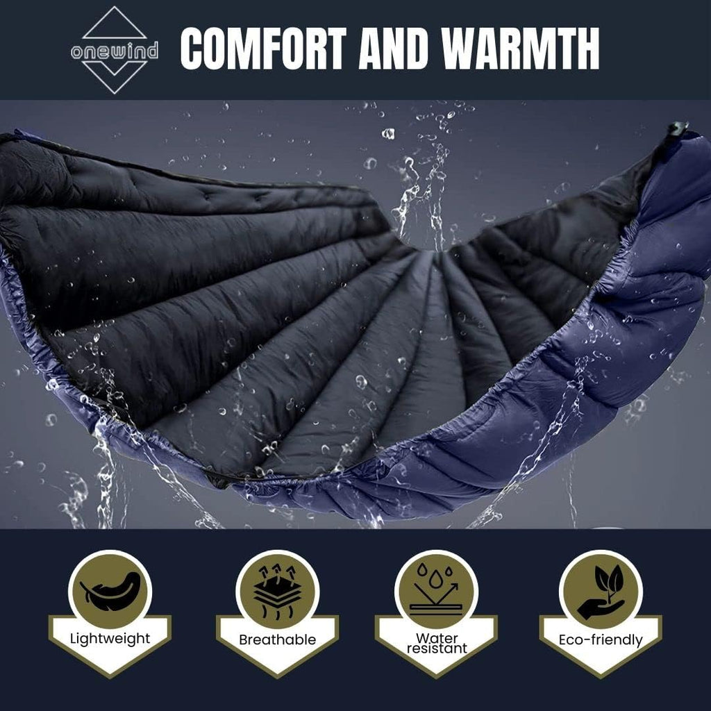 onewind Double Hammock Underquilt Warm Insulation Ultralight 3-4 Season Camping Quilt, Portable for Hiking, Backpacking