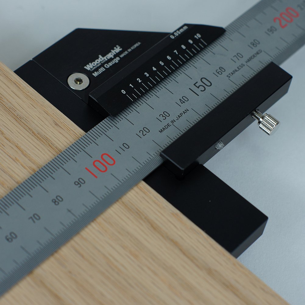 Scriber Gauge 150mm – Metric Marking Tool, CNC Measuring Rule, Layout Gauge, Thickness Checker for Precision Woodworking, Cabinet Making, Framing, Joinery (New Version)