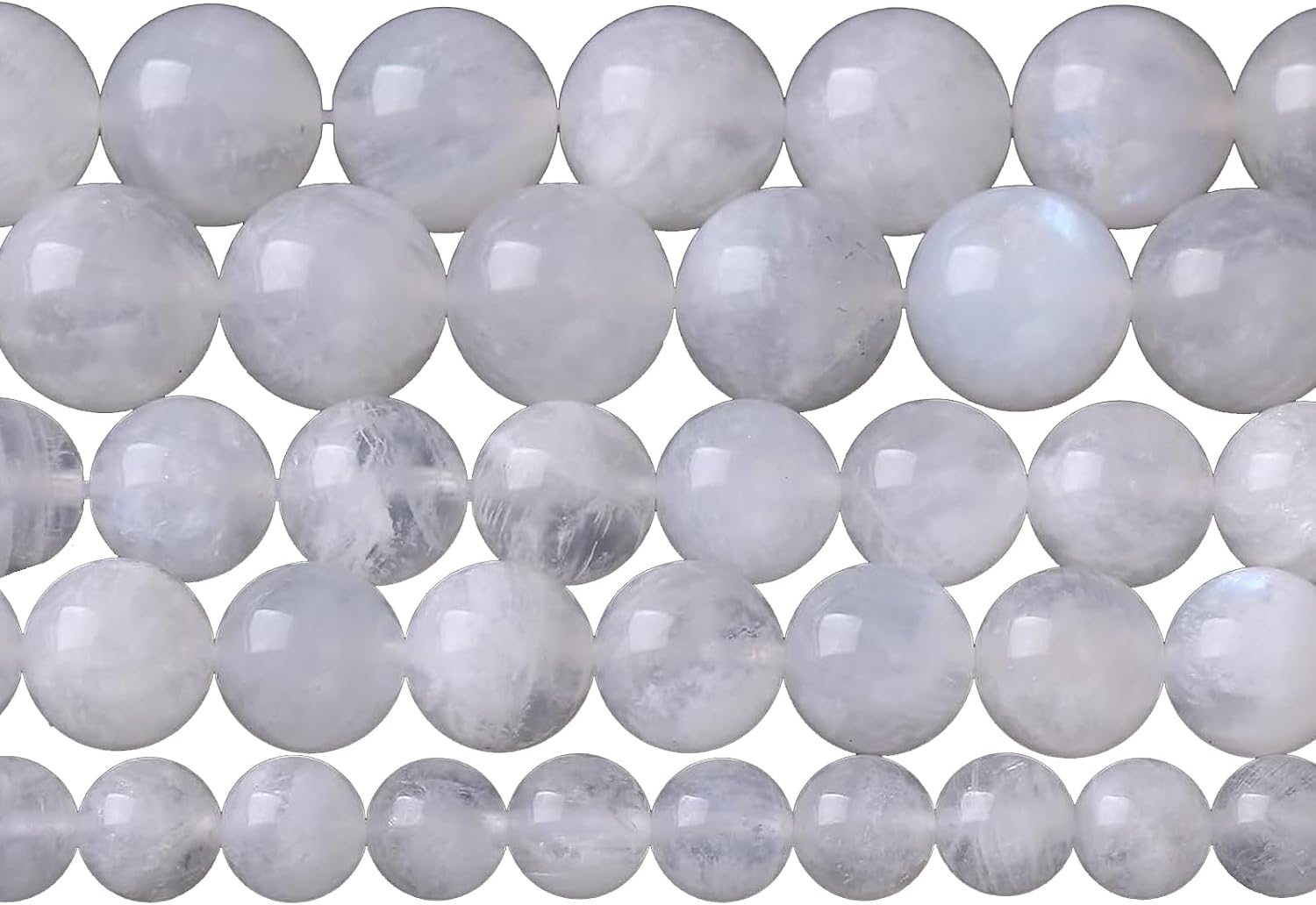 12MM 32PCS Natural Stone Cloudy Quartz Crystal Beads for Jewelry Making DIY Bracelet 1 Strand