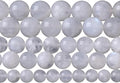 120PCS 6MM Natural Stone White Moonstone Gemstone Semi Precious Beads for Jewelry Making DIY Bracelet