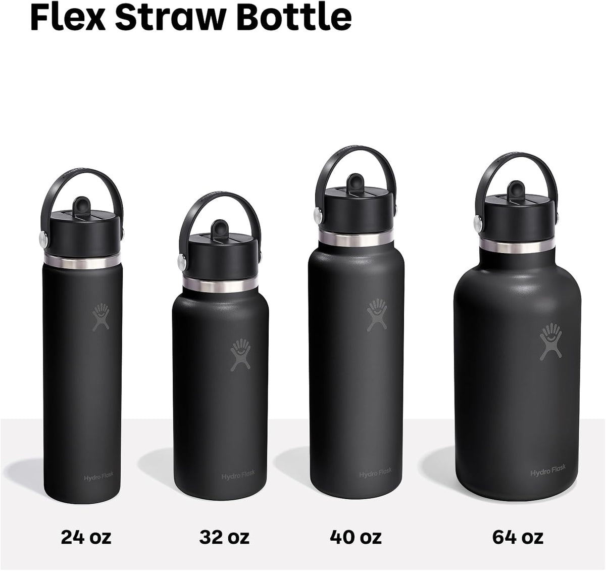 Hydro Flask Water Bottle - Insulated Stainless Steel - Wide Mouth Flex Straw Lid, Non Spill, Leakproof and Refillable in 32 Oz Deep Teal