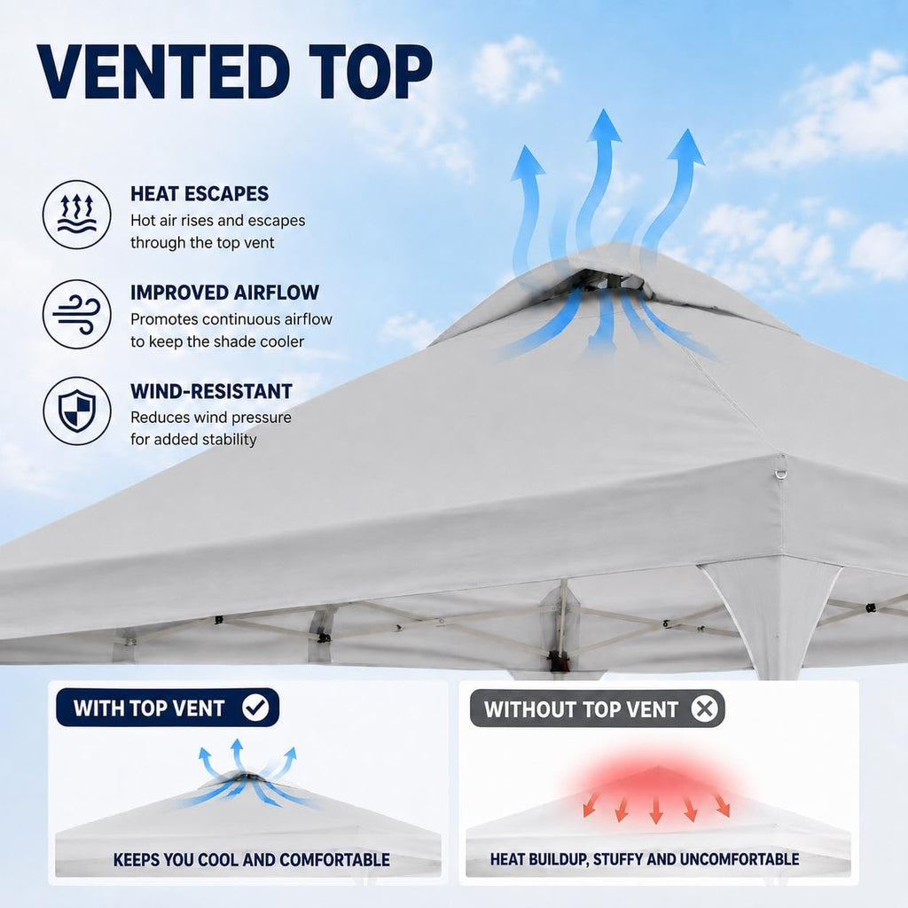 Yaheetech 10x10 Pop Up Canopy Tent for Outdoor Events, Light Gray