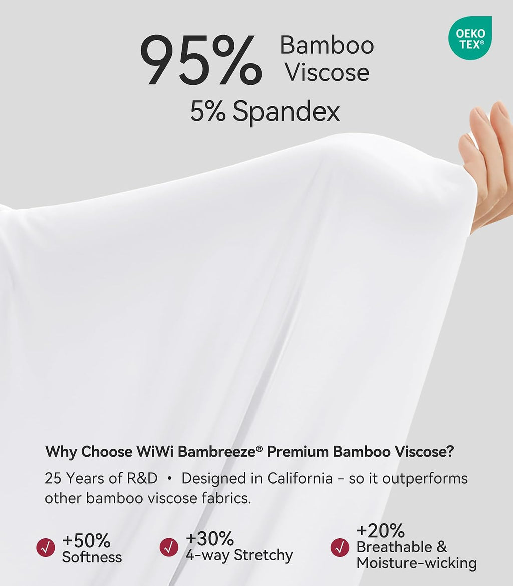 WiWi Soft Underwear for Women Thermal Long Johns Sets Super Warm Base Layer Top Pants Pajamas Set Viscose from Bamboo S-3X