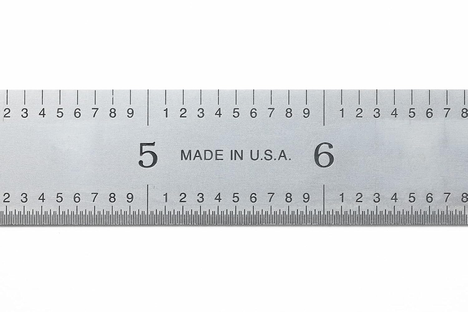 PEC Tools 24"/600mm Steel Rule, Slim & Flexible, Made in USA