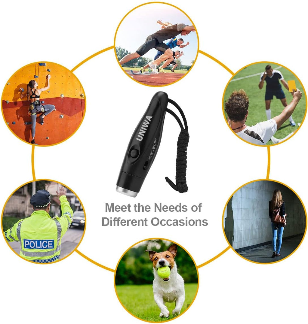 UNIWA Electronic Whistle, 4 Pack Handheld Whistle for Outdoor Sports