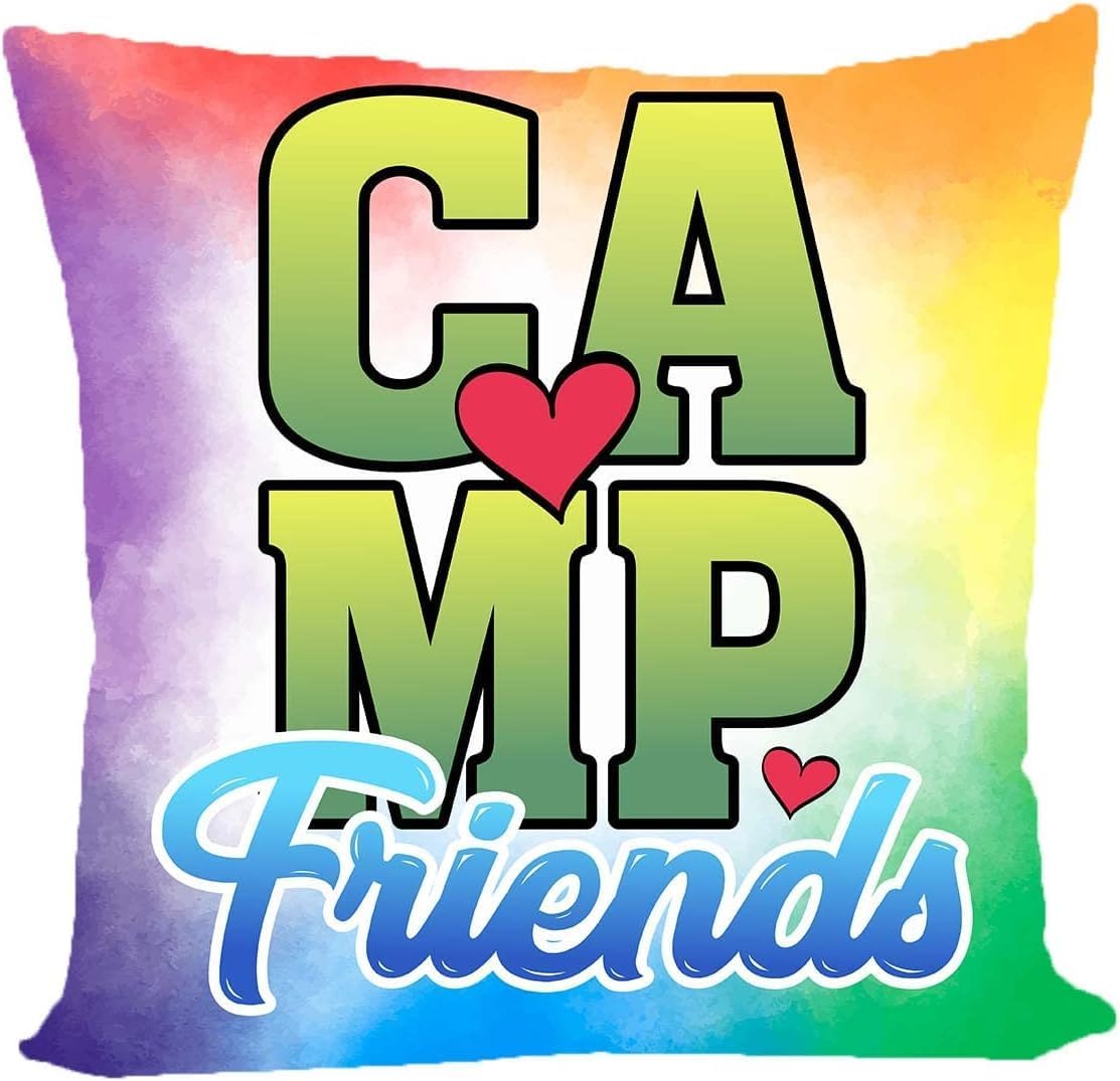 Gilbins Camp Bunk Kids Autograph Pillows A Great Pre-Camp Gift for Boys Or Girls Camp Retro (Camp Friends Art)