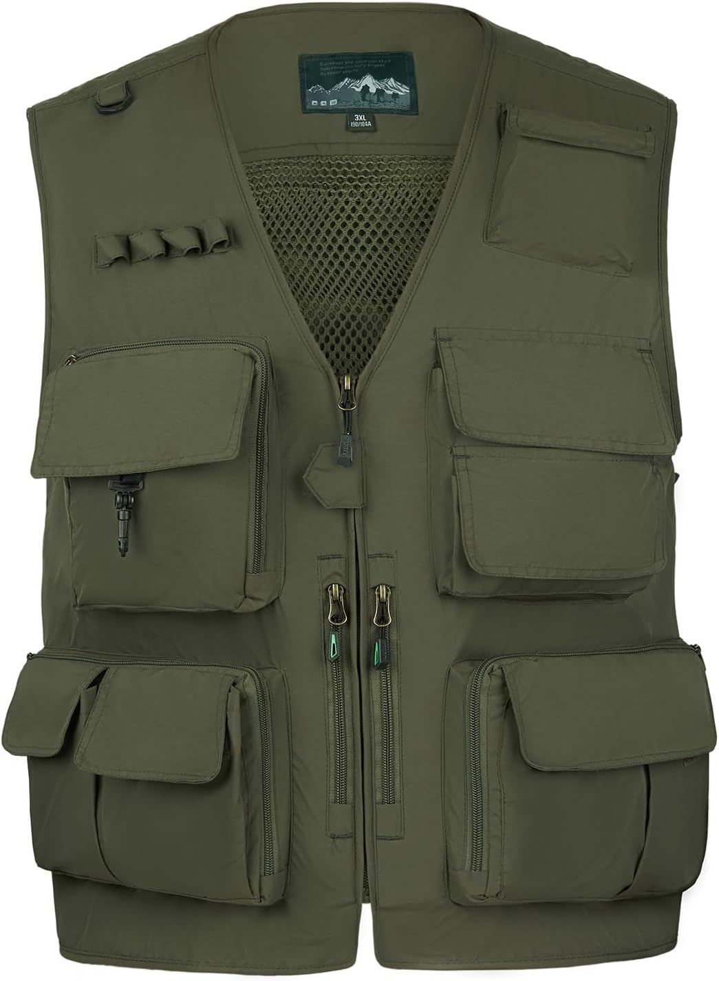 AOTORR Mens Outdoor Work Safari Cargo Photo Travel Fishing Vests for Men with Multi-pockets