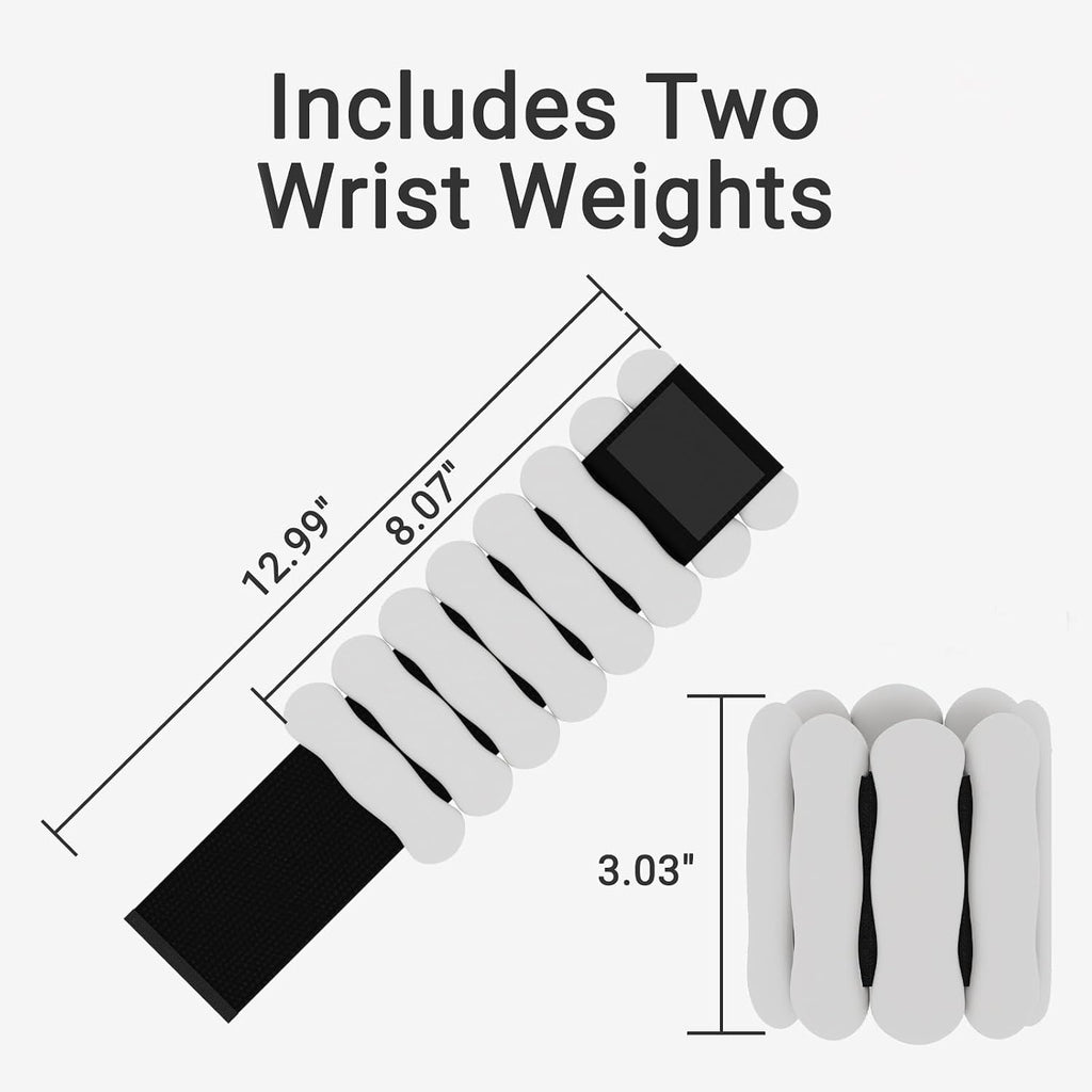 Ankle Weights Wrist Weight for Women Men, Set of 2, 1 lb/2 lb Each