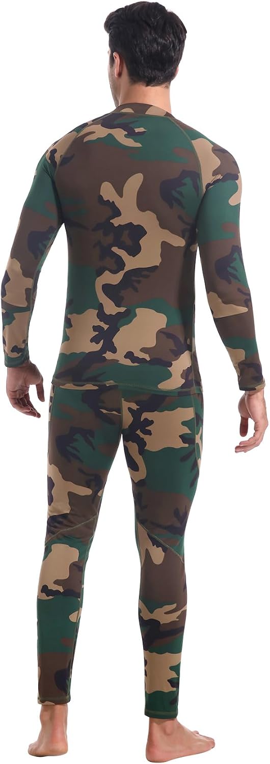 Mens Thermal Underwear Long Johns Set Cold Weather Hunting Base Layer