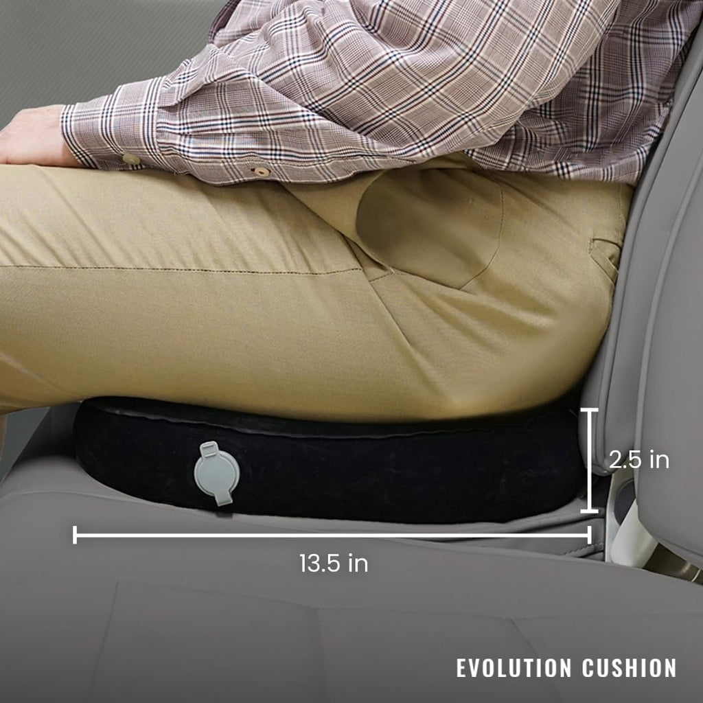 Cabeau Evolution Cushion Portable & Lightweight Inflatable Seat Cushion - Ideal for Office Chairs, School Bleachers, Stadium Seats, and Wheelchairs - Comfort on The Go